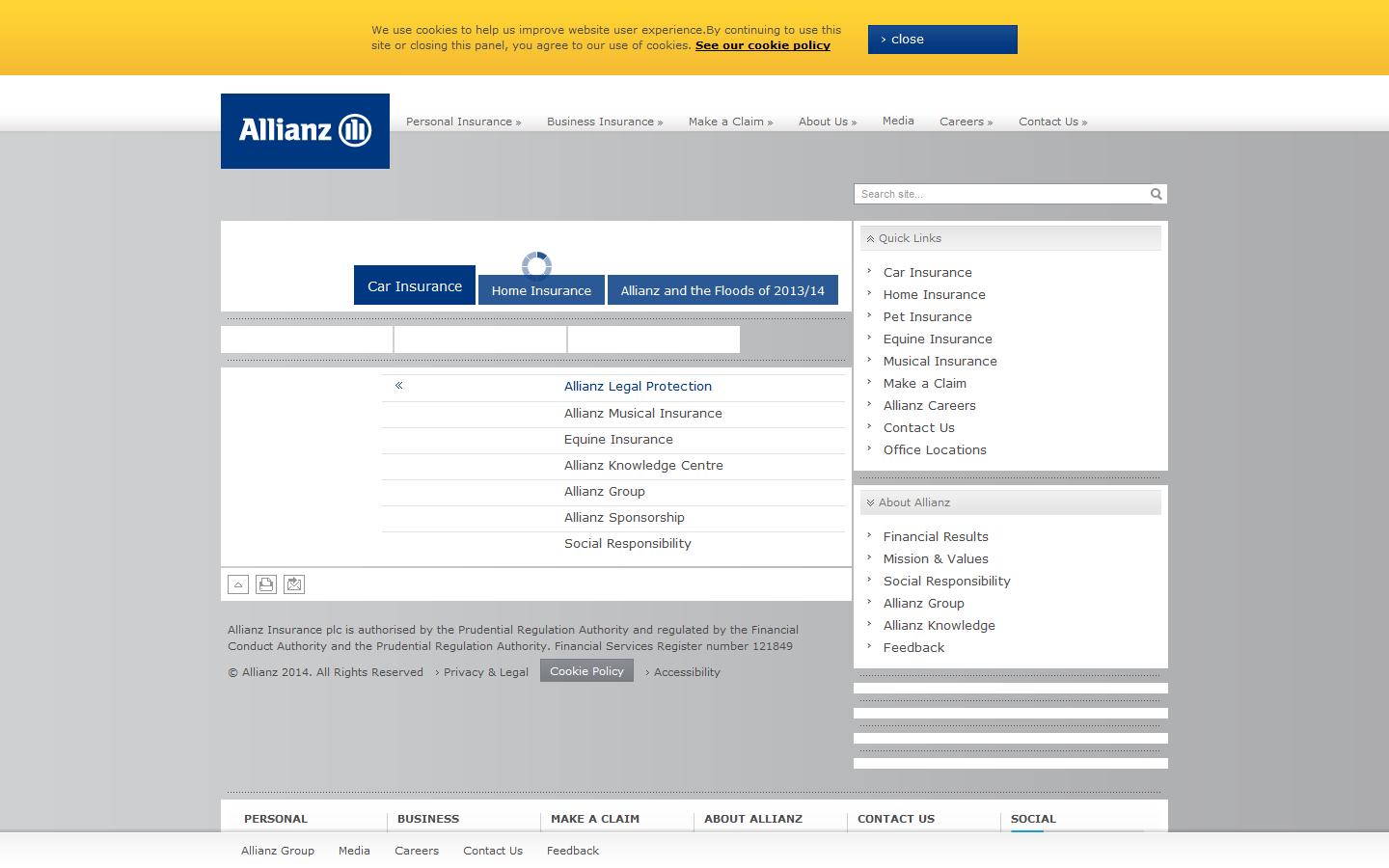 Allianz Insurance plc Website