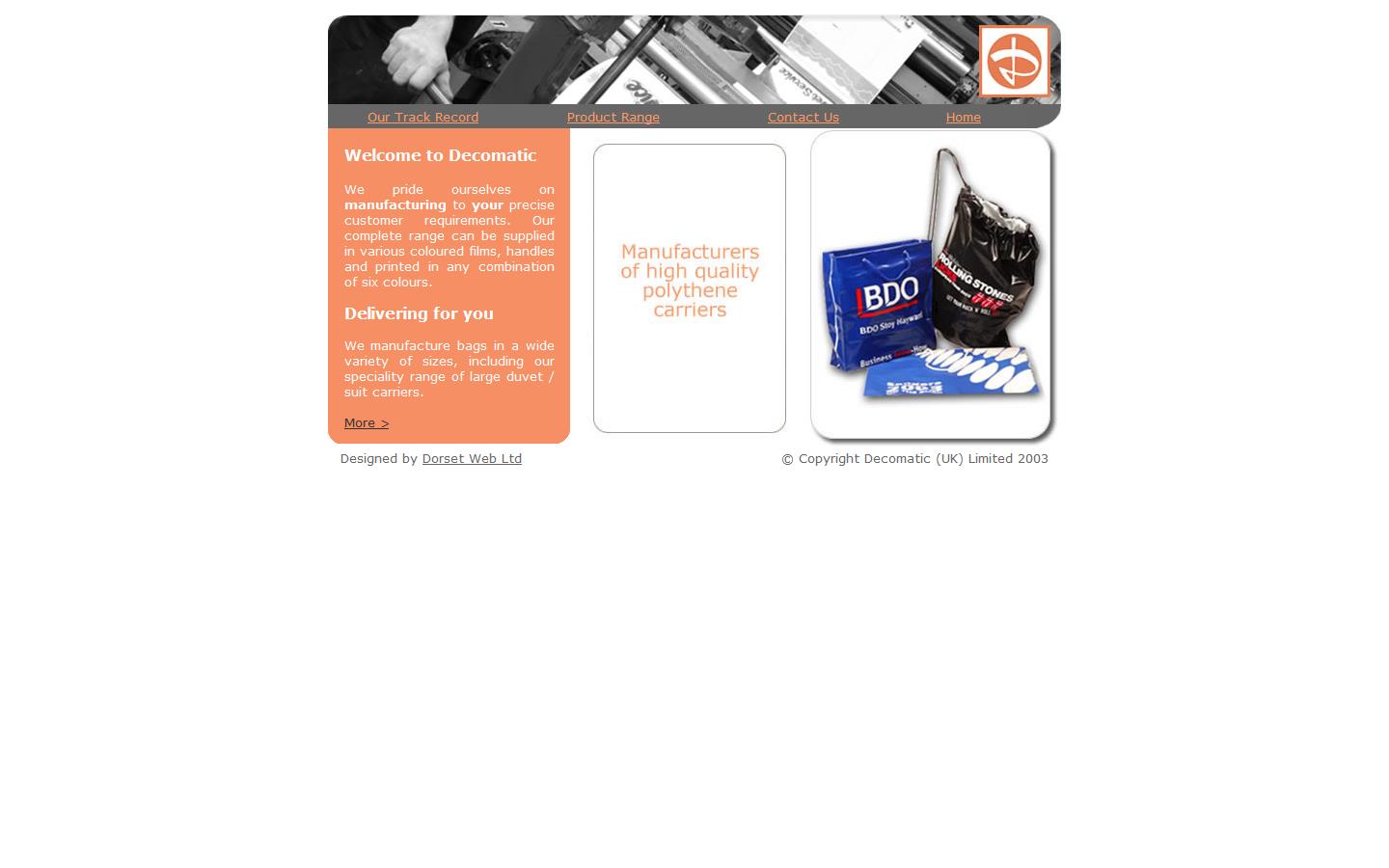 Decomatic UK Ltd Website