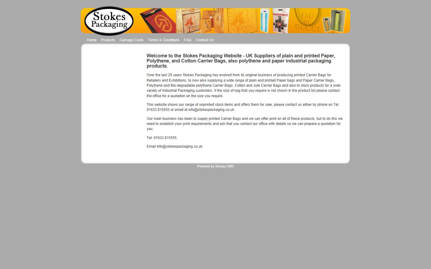 Stokes Packaging Website