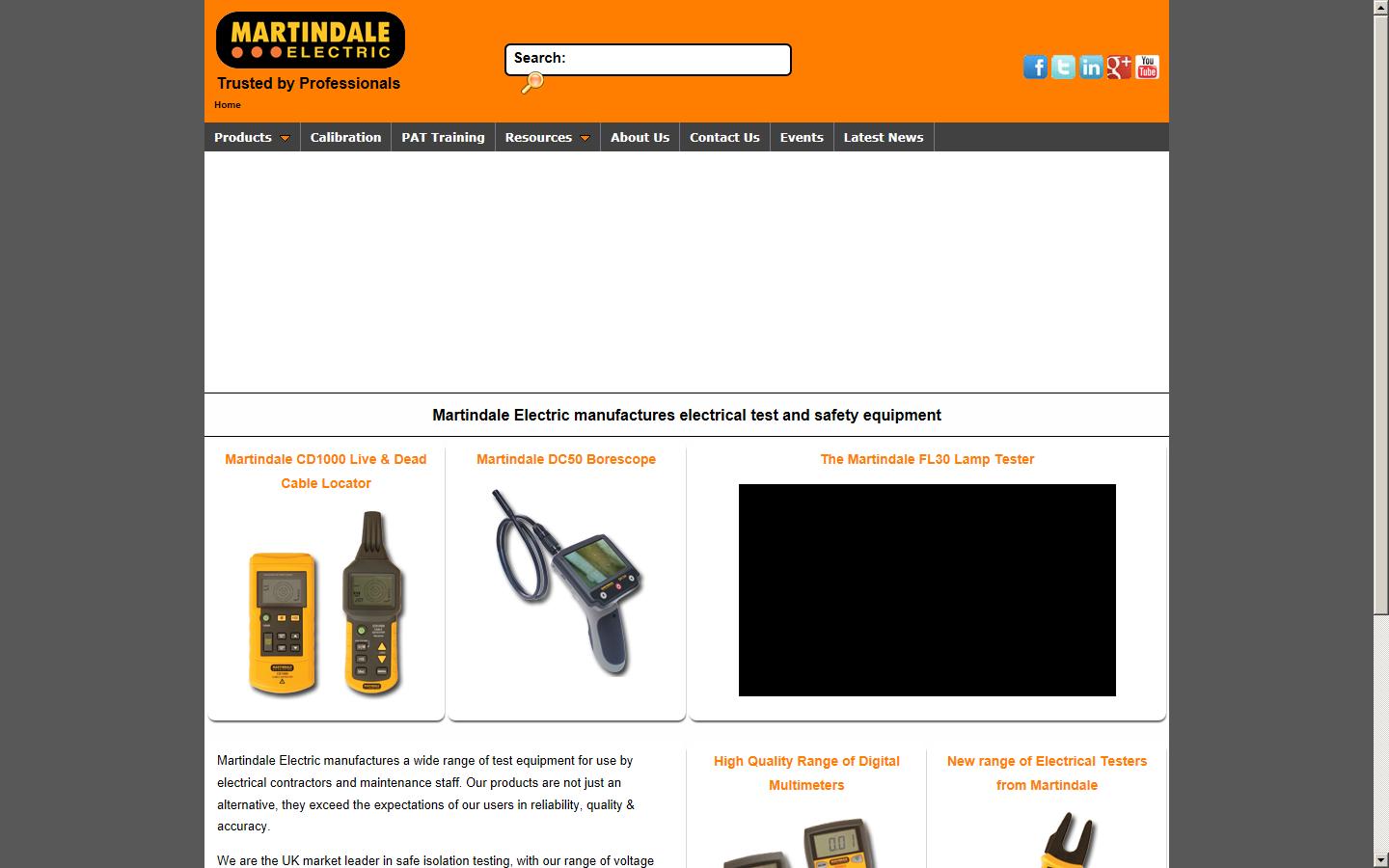 Martindale Electric Co Ltd Website