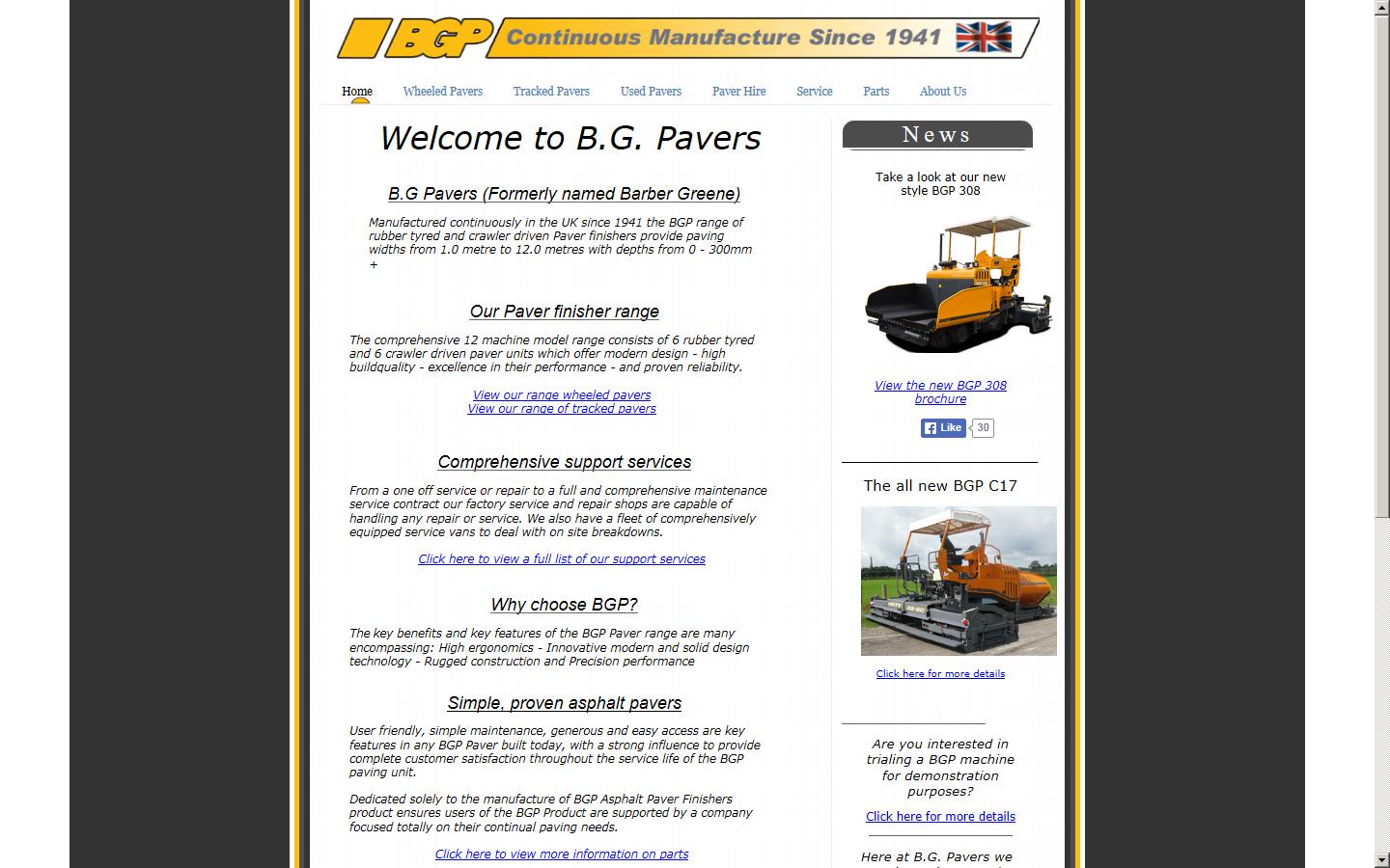 B G Pavers Ltd Website