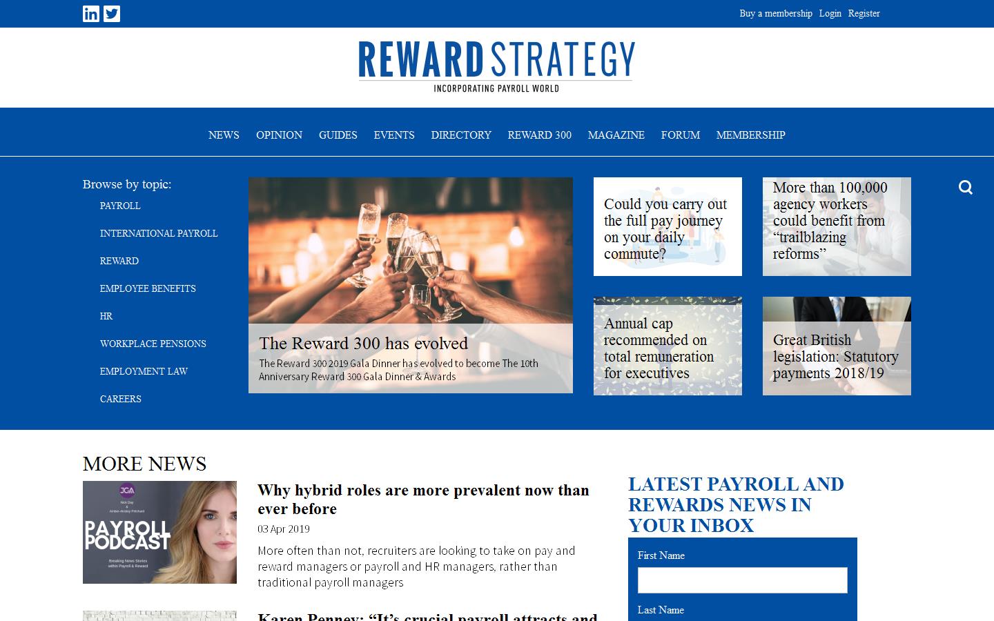 Reward Strategy, formerly Payroll World Website