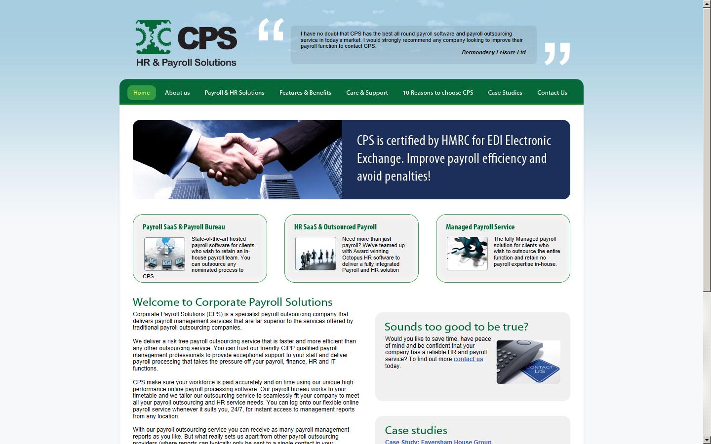 Corporate Payroll Solutions Website