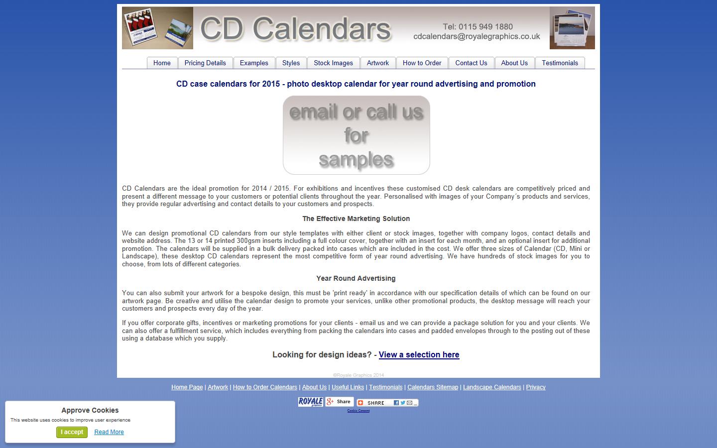 CD Calendars Website