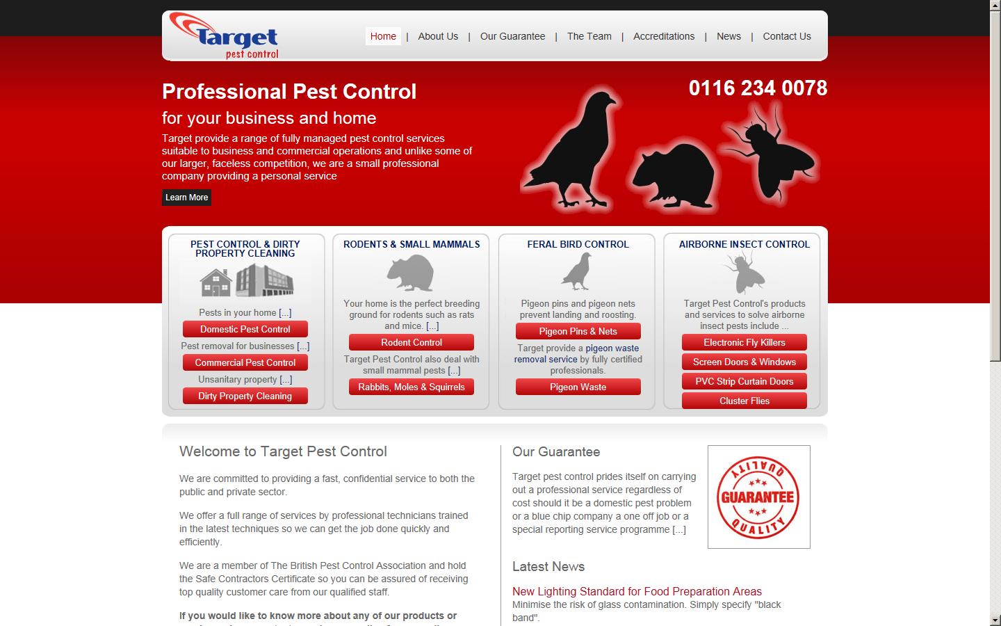 Target Pest Control & Hygiene Ltd Website