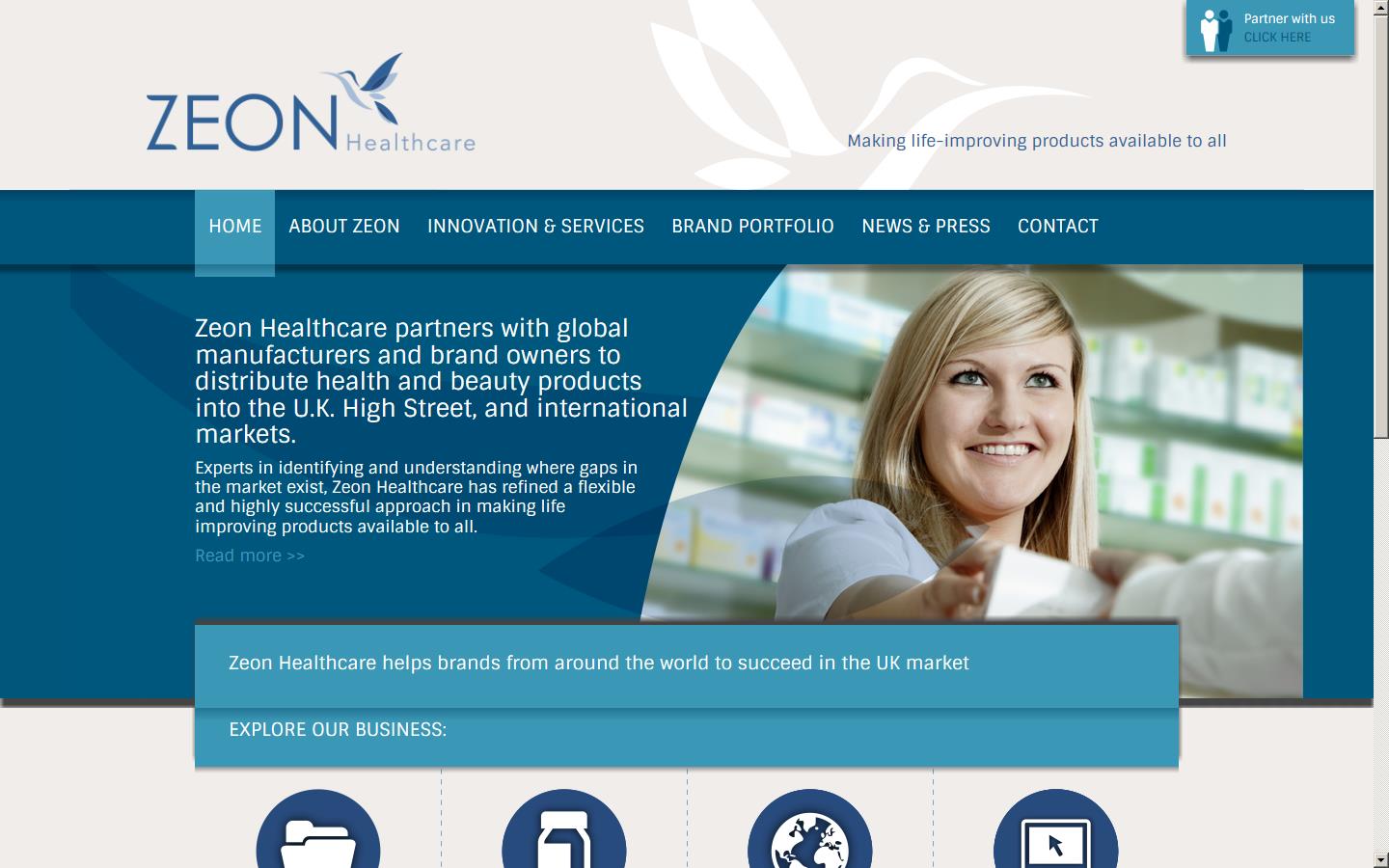 Zeon Healthcare Ltd Website