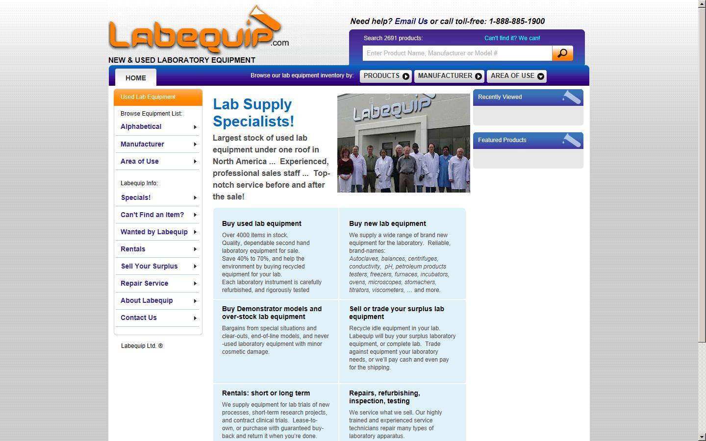 Labequip Ltd Website