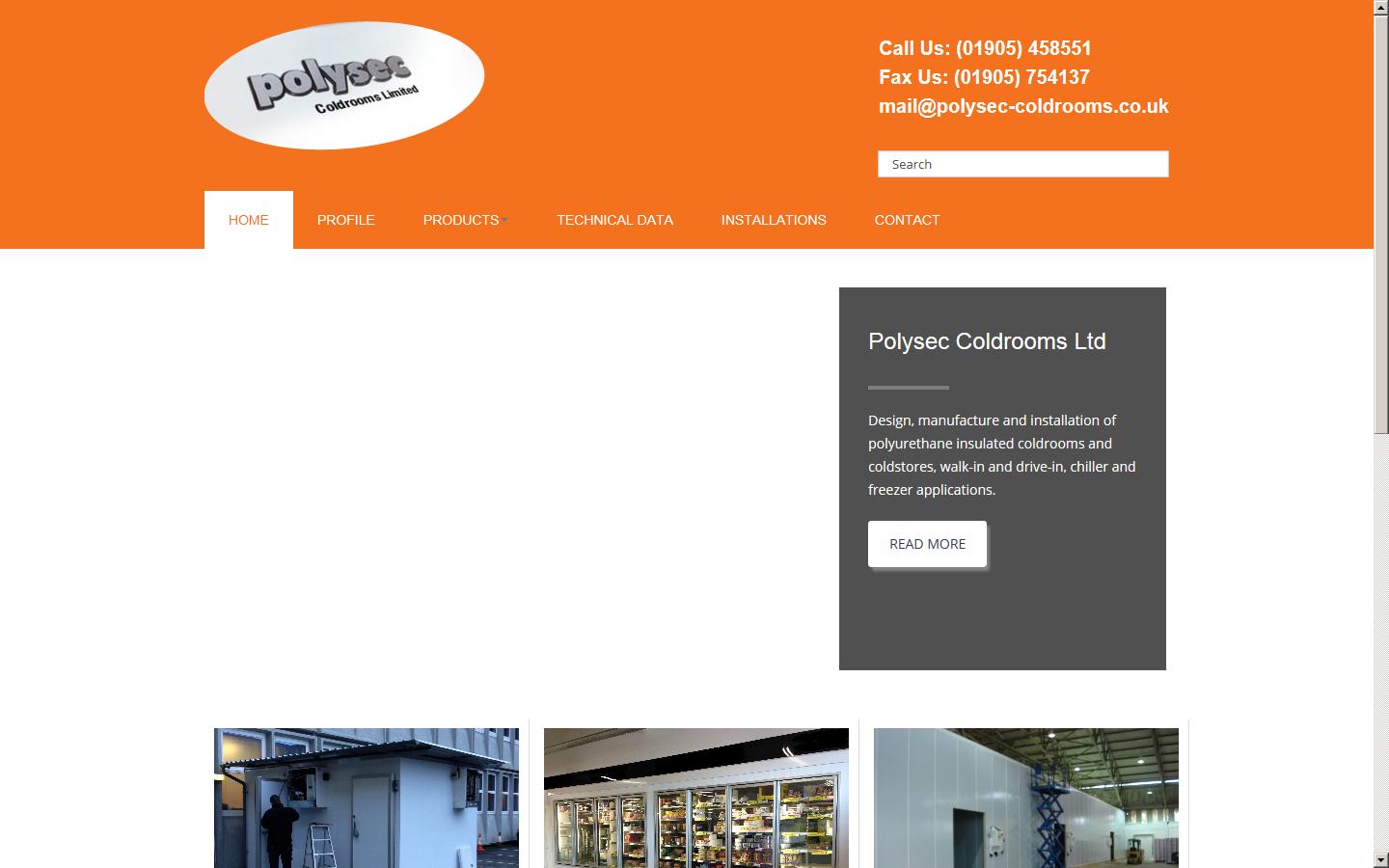 Polysec Coldrooms Ltd Website