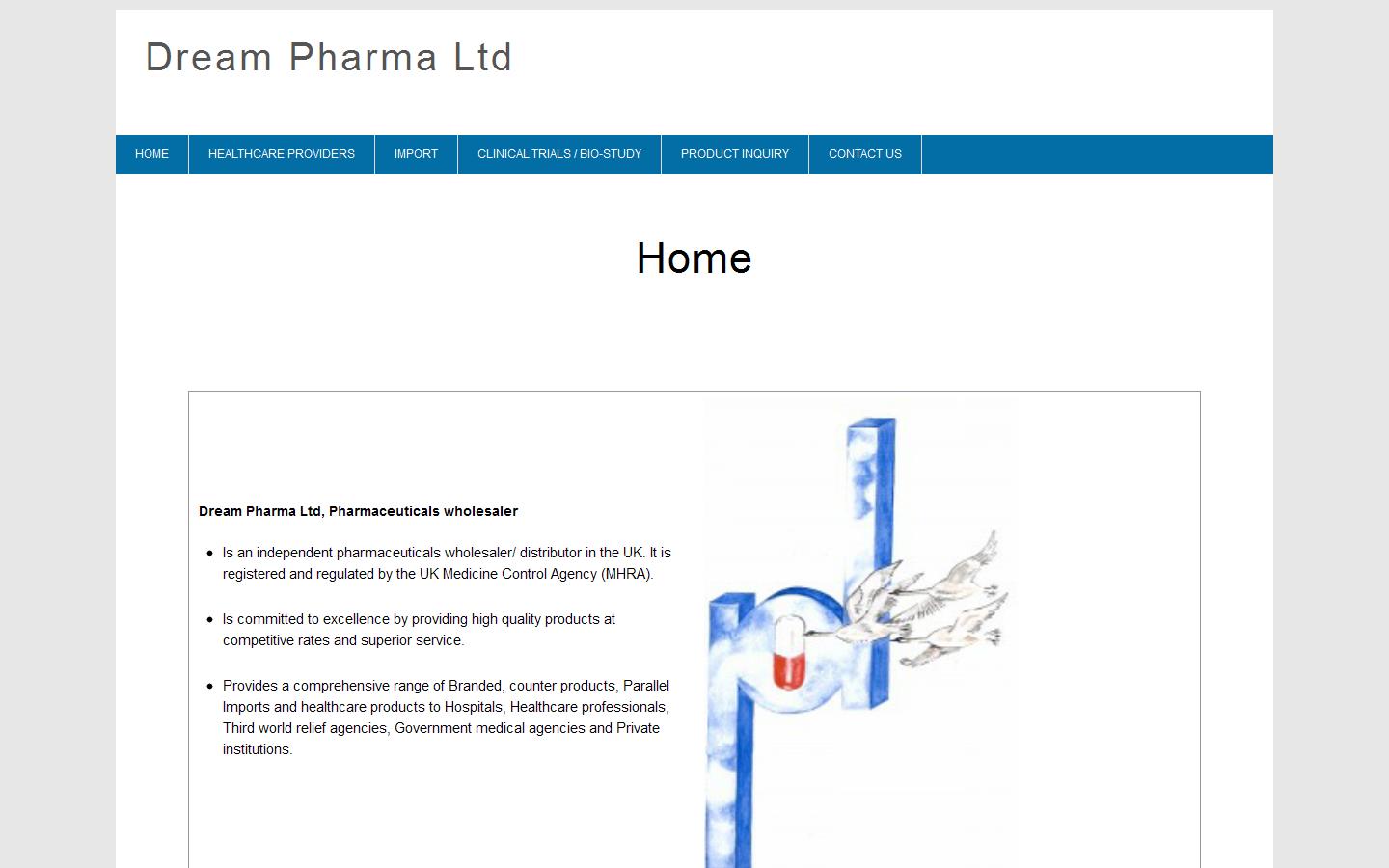 Dream Pharmaceuticals Website