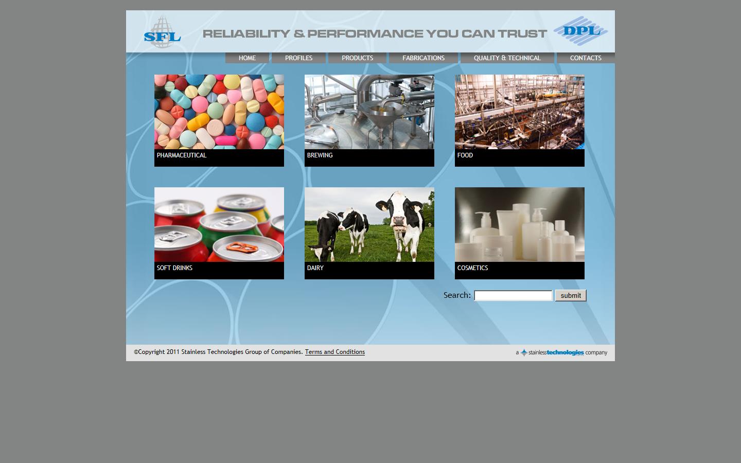 Stainless Fittings Ltd  Website