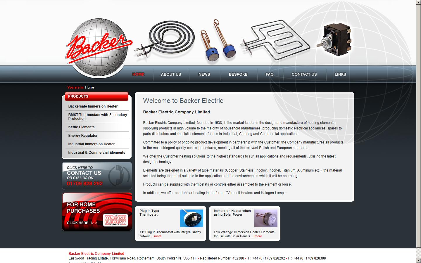 Backer Electric Company Ltd Website