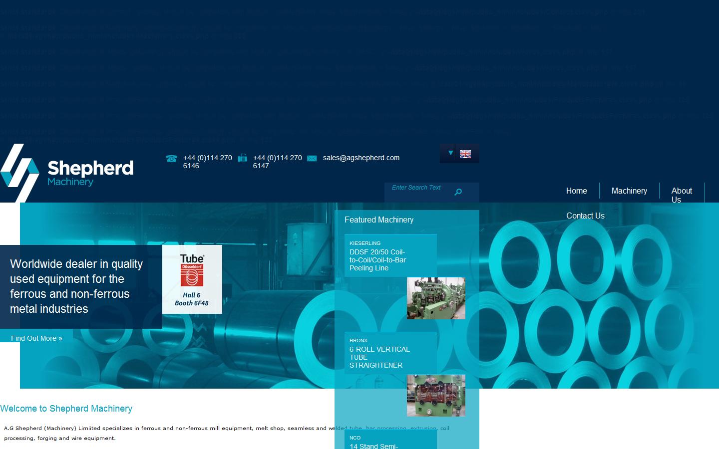 A G Shepherd (Machinery) Ltd Website