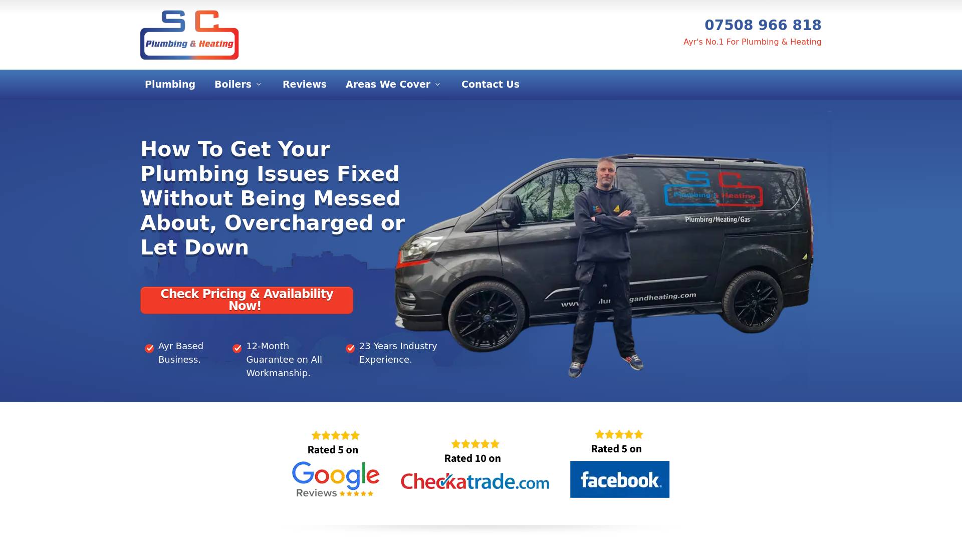 SC Plumbing & Heating Website