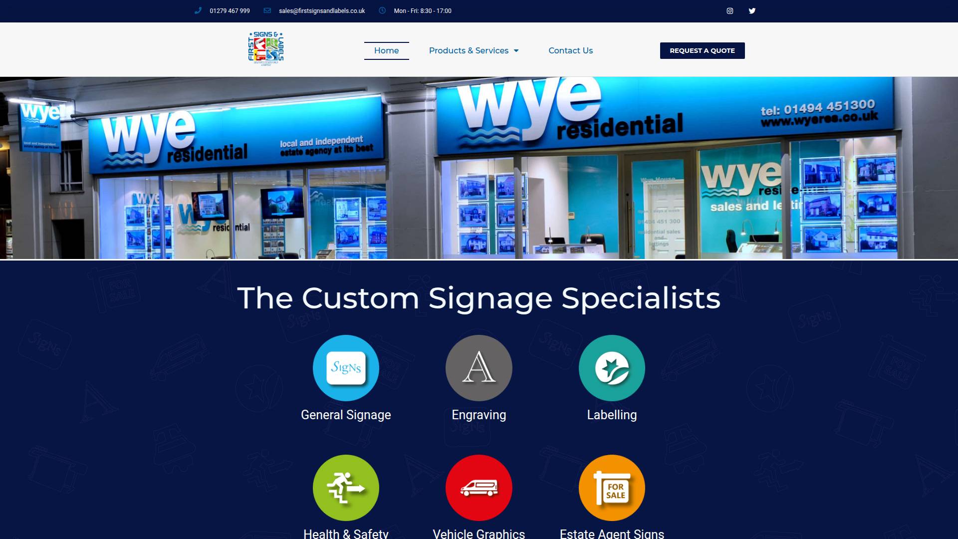 First Signs & Labels Website