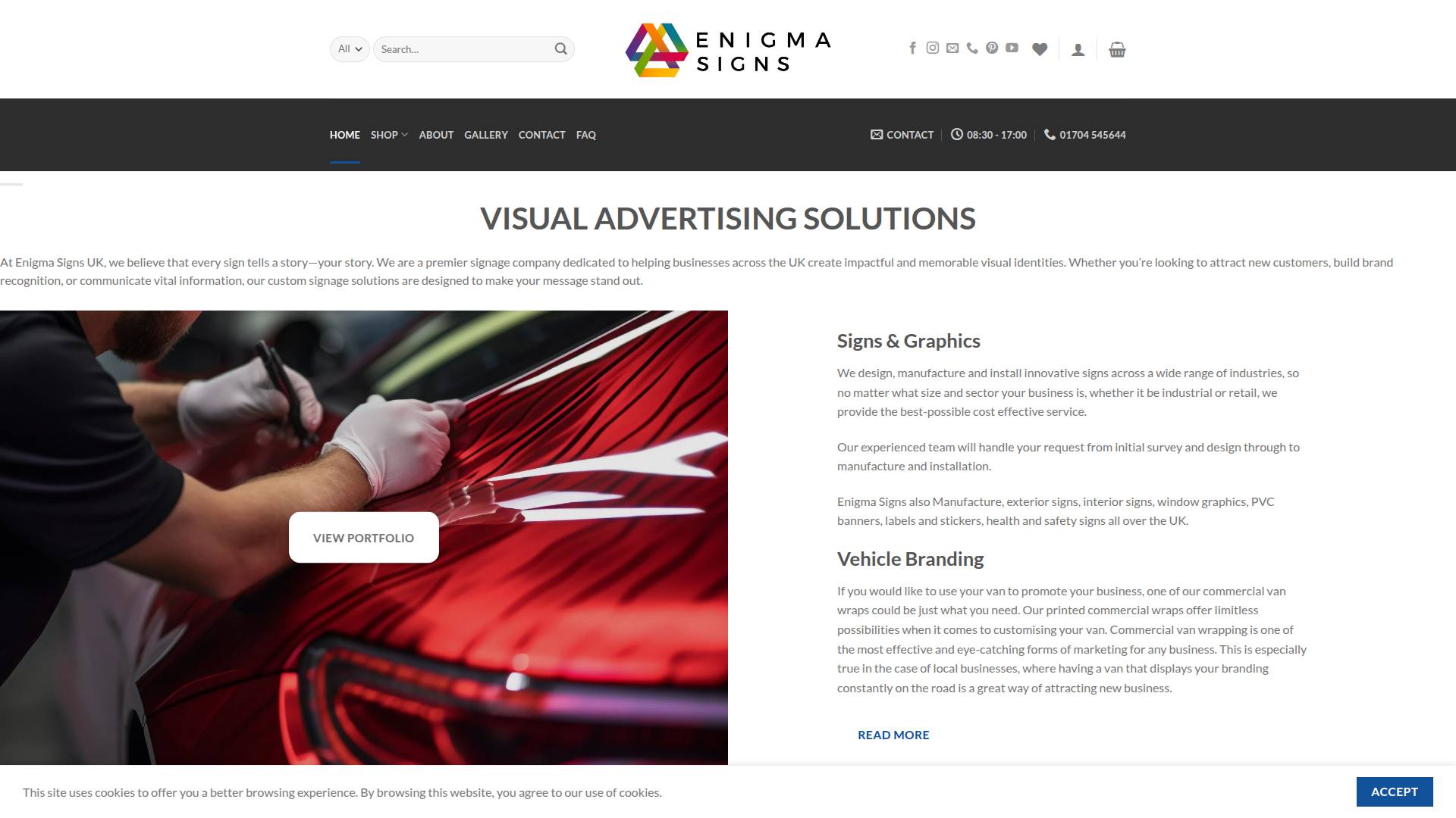 Enigma Signs UK Website