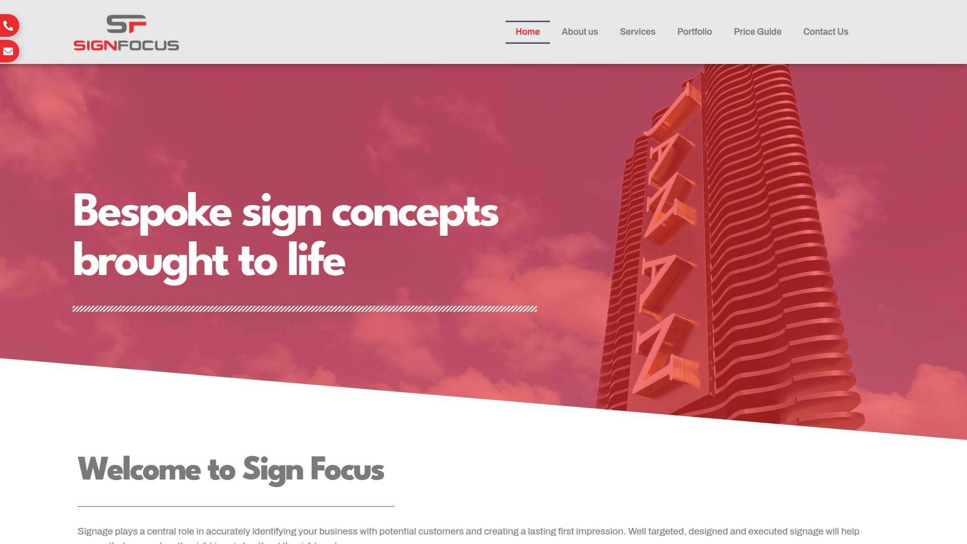 Signfocus Ltd Website