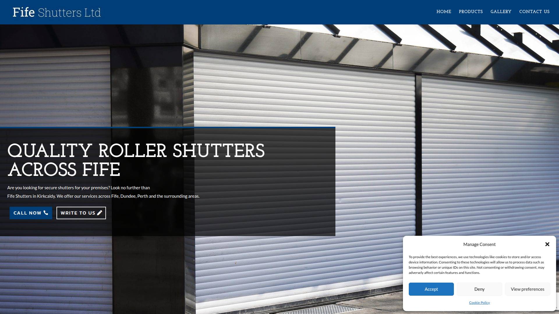 Fife Shutters Ltd Website