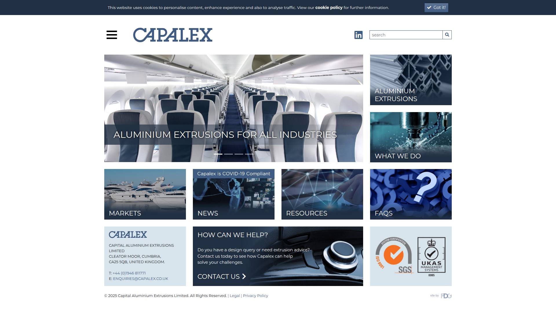 Capital Aluminium Extrusions Ltd Website