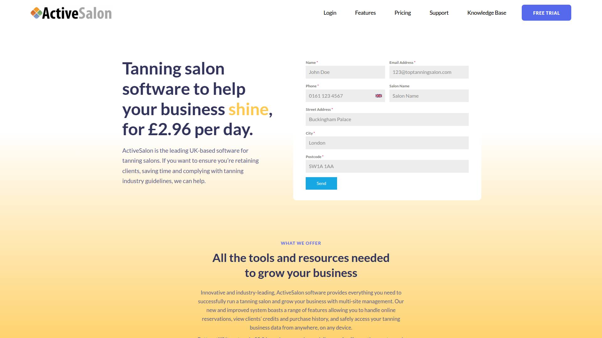 ActiveSalon Software Website