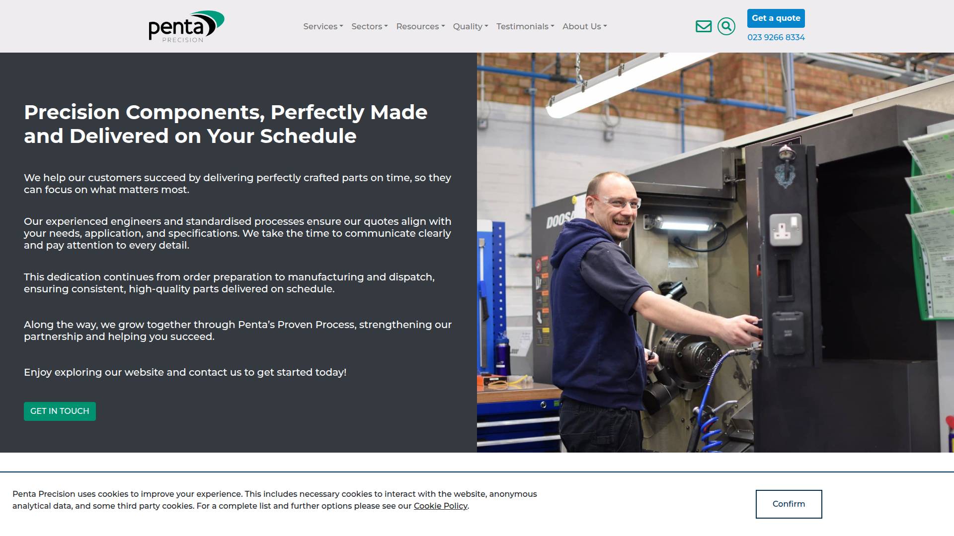 Penta Precision Engineering Ltd Website