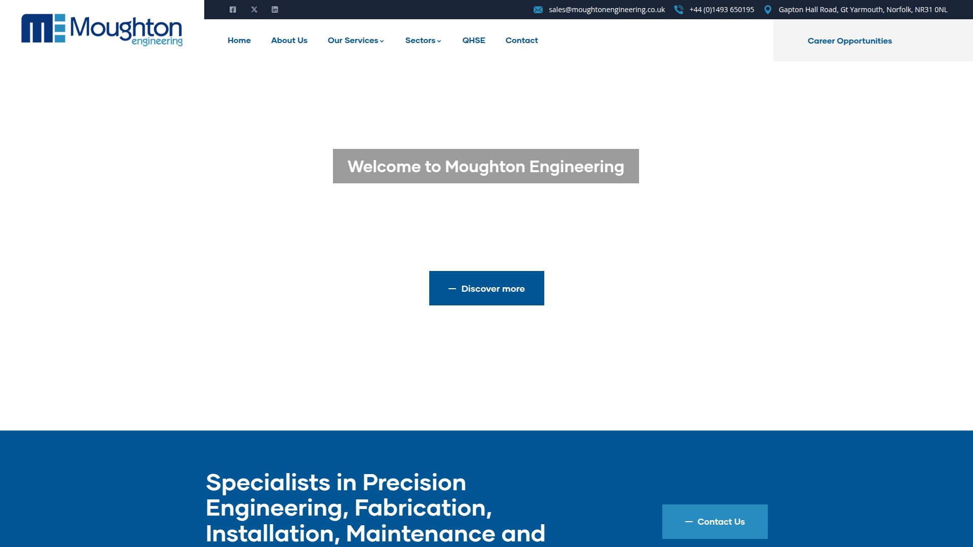 Moughton Engineering Limited Website
