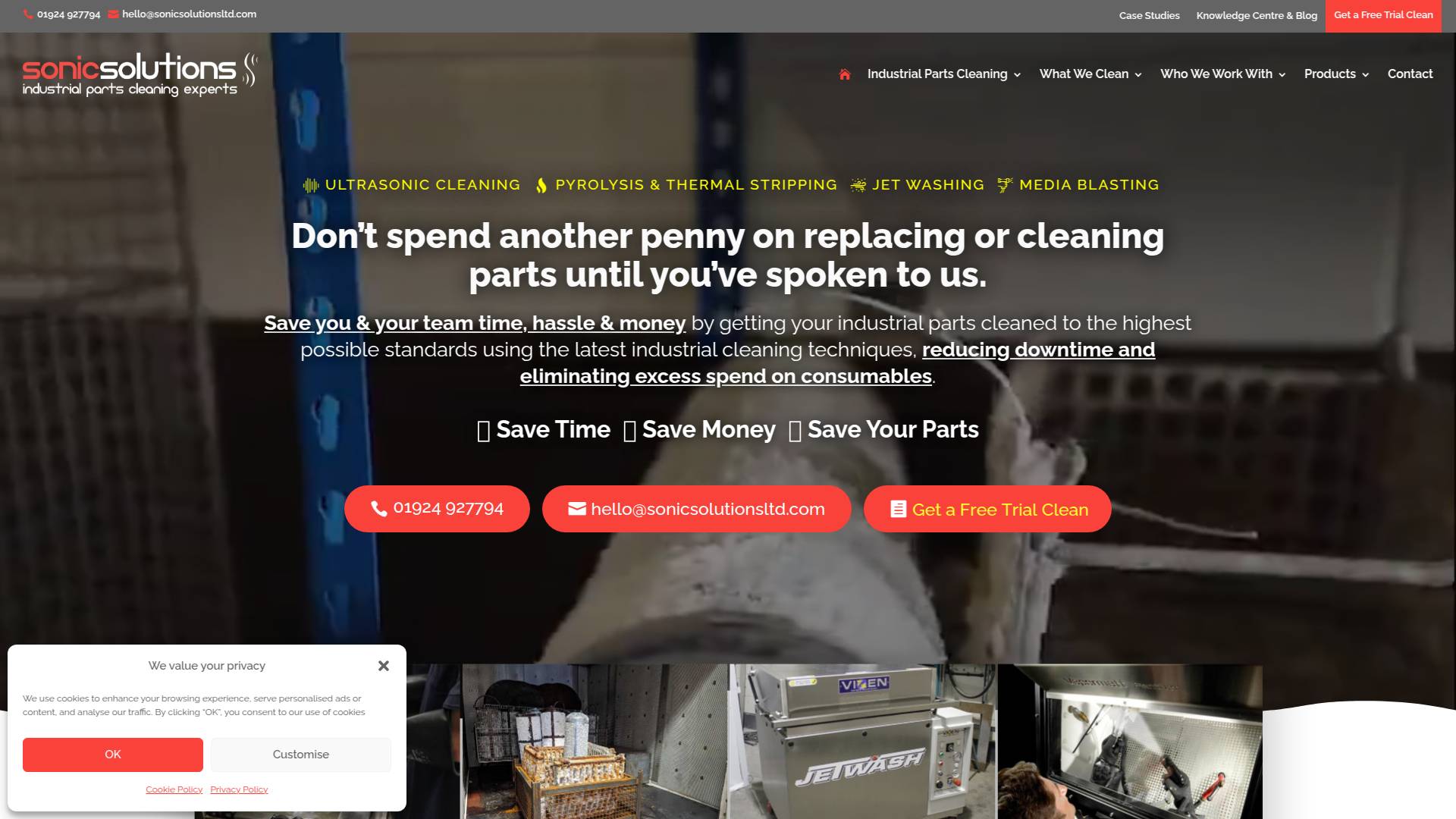 Sonic Solutions (Cleaning and Chemicals) Ltd Website
