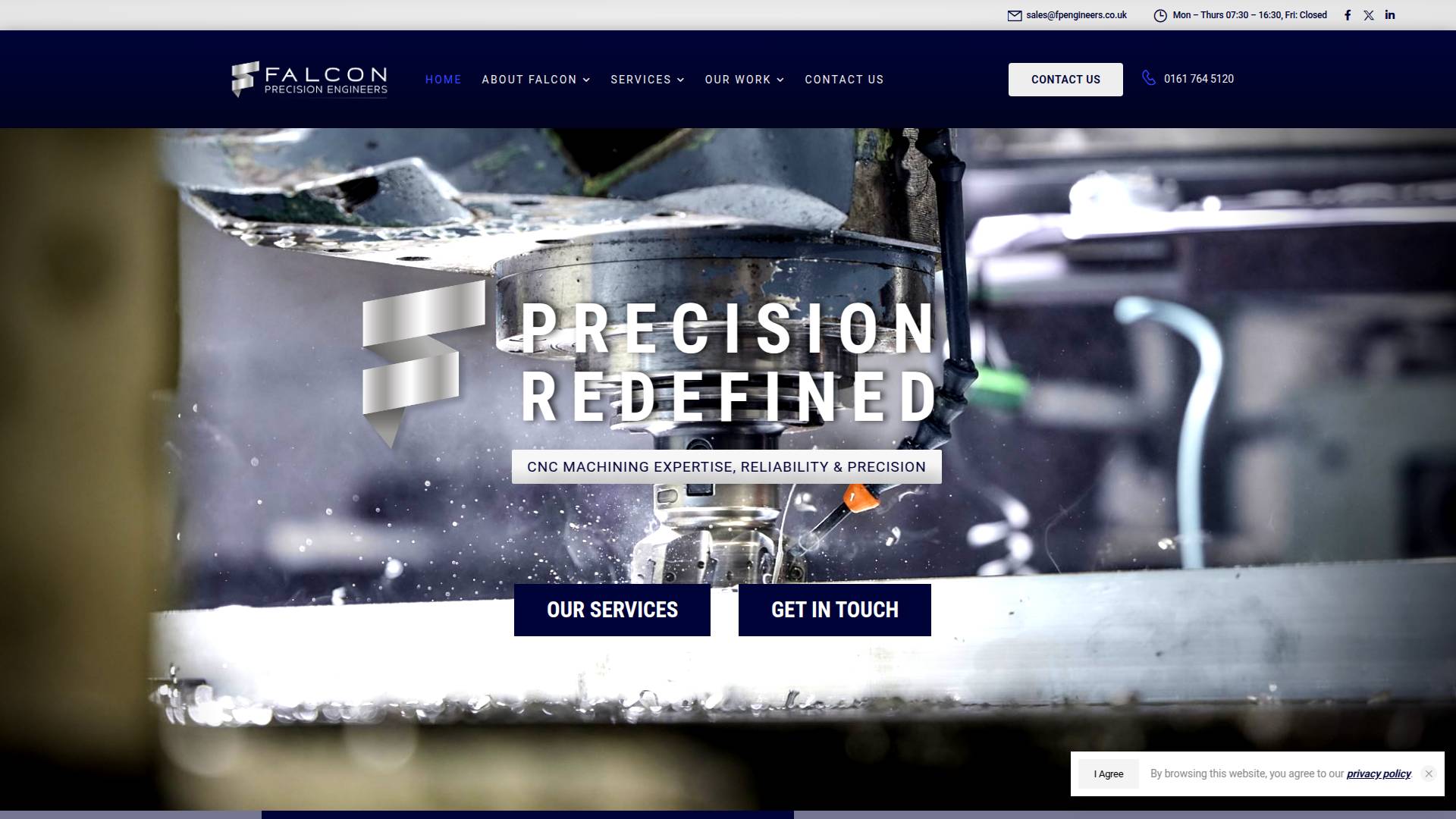 Falcon Precision Engineering Website