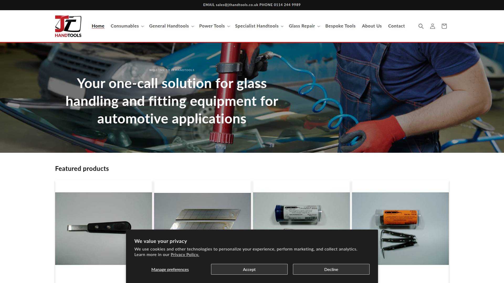 JT Handtools Ltd Website