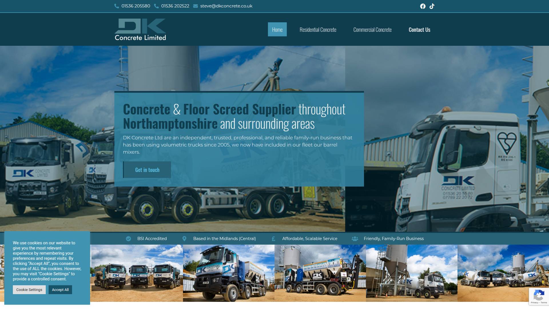 DK Concrete Ltd Website