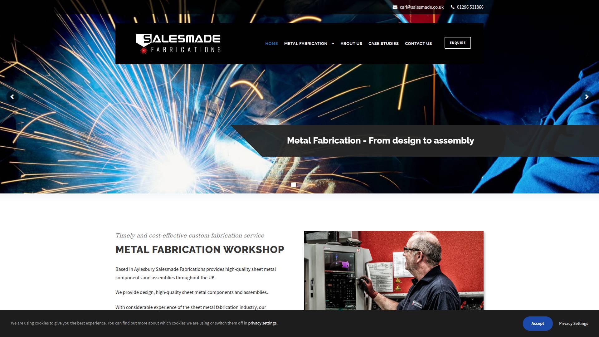Salesmade Fabrications Website