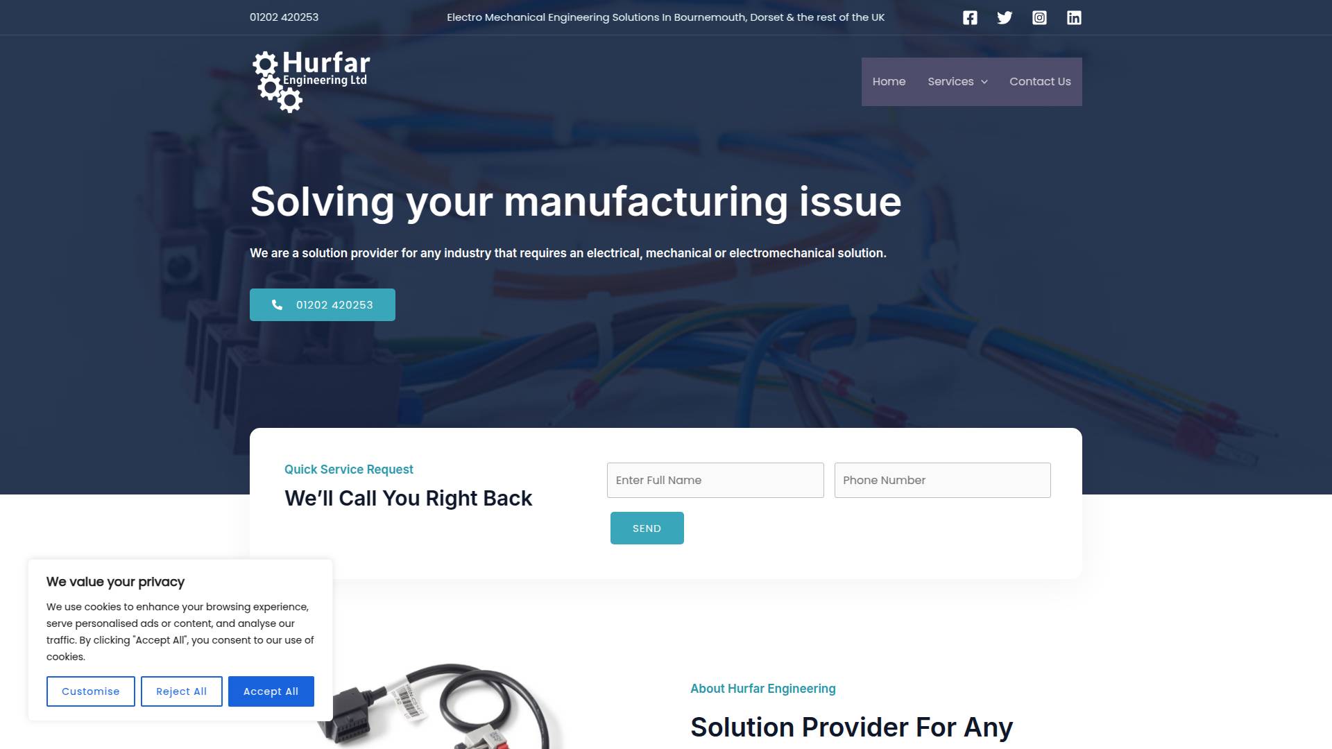 Hurfar Engineering Ltd Website