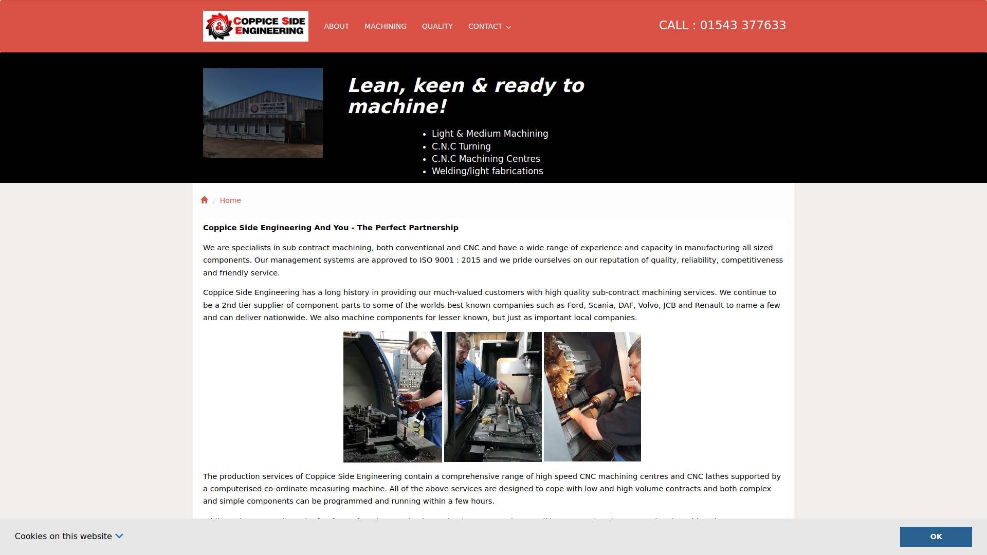 Coppice Side Engineering Ltd Website