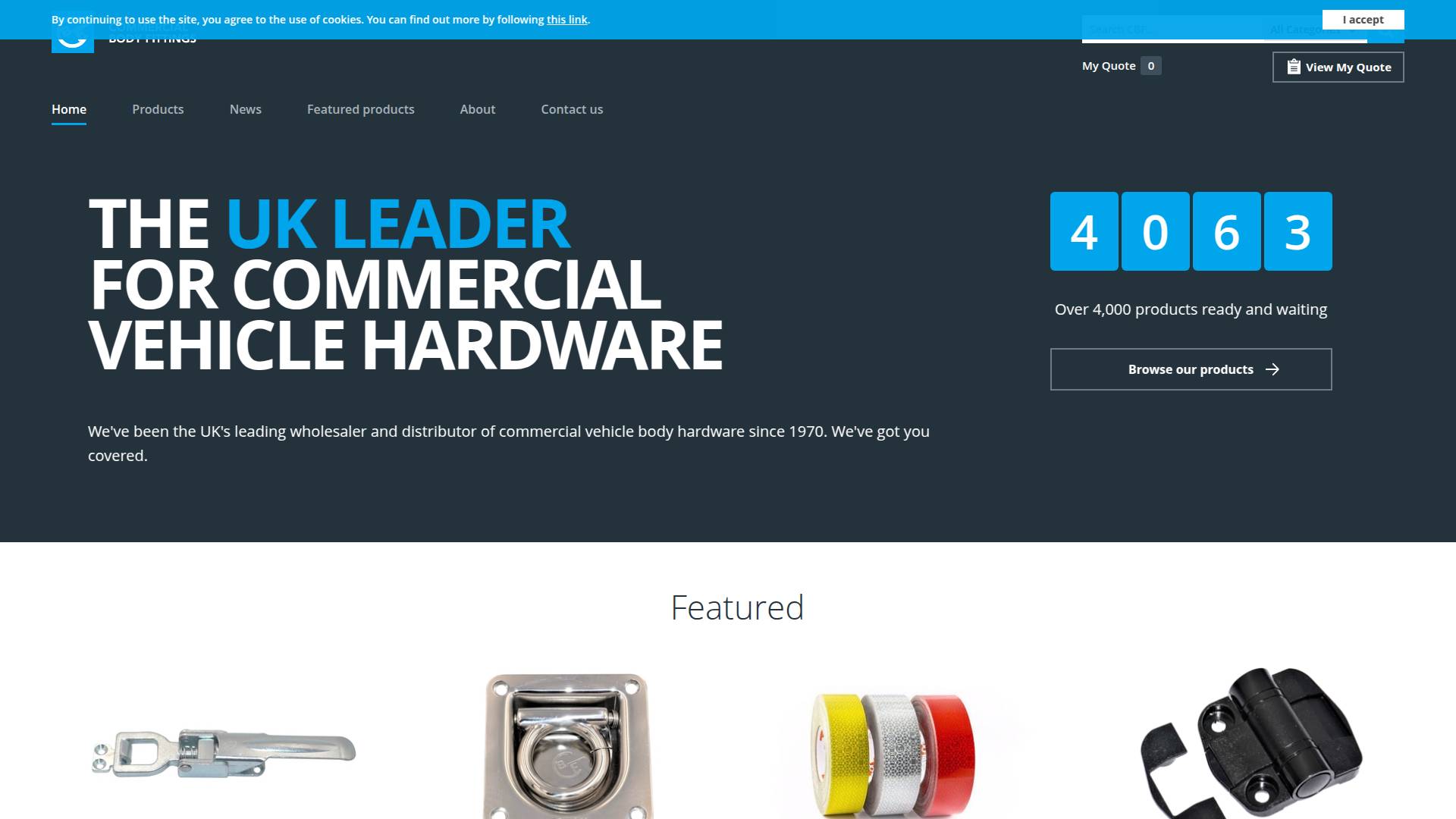 Commercial Body Fittings Website