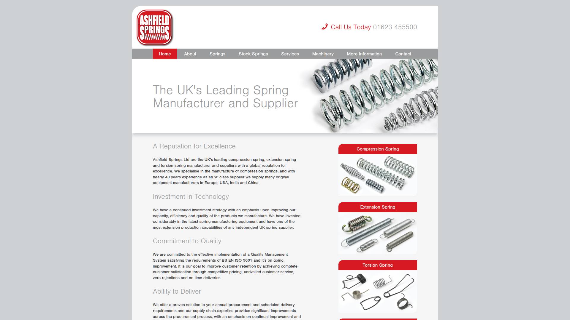 Ashfield Springs Ltd Website