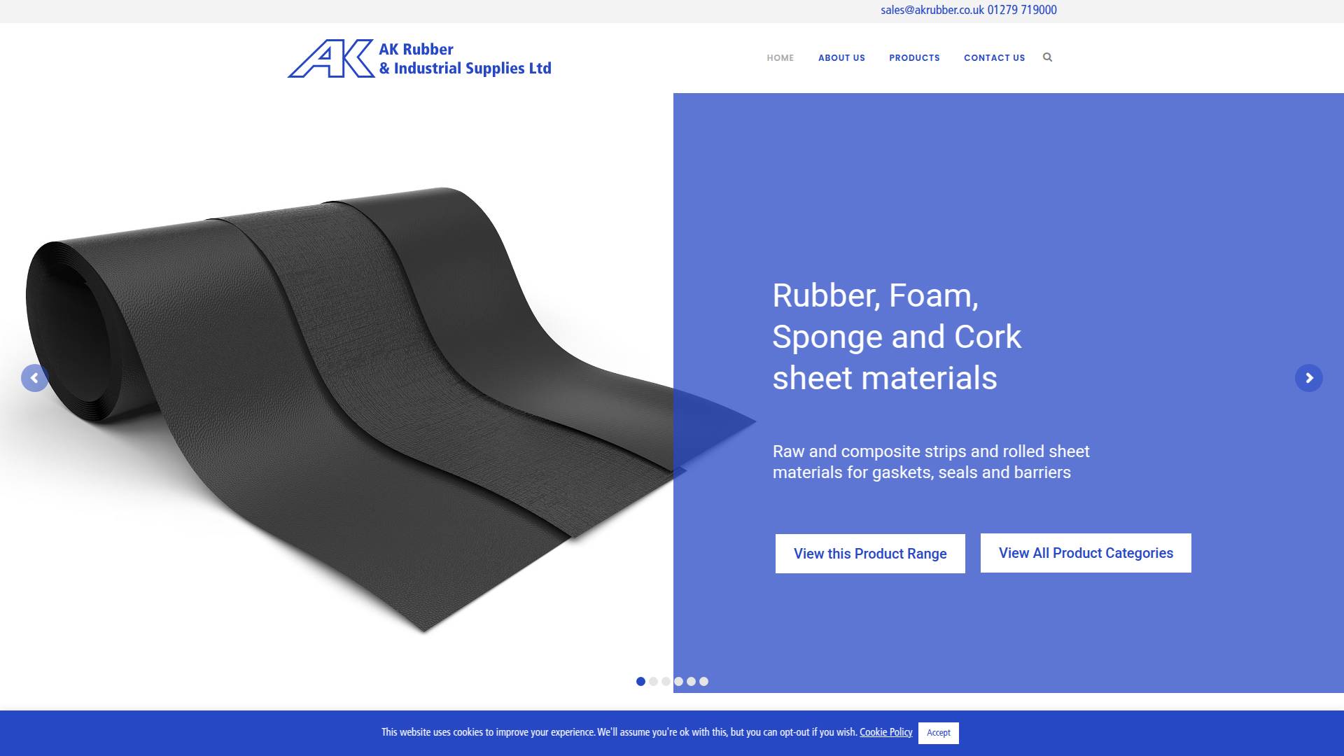 AK Rubber & Industrial Supplies Ltd Website