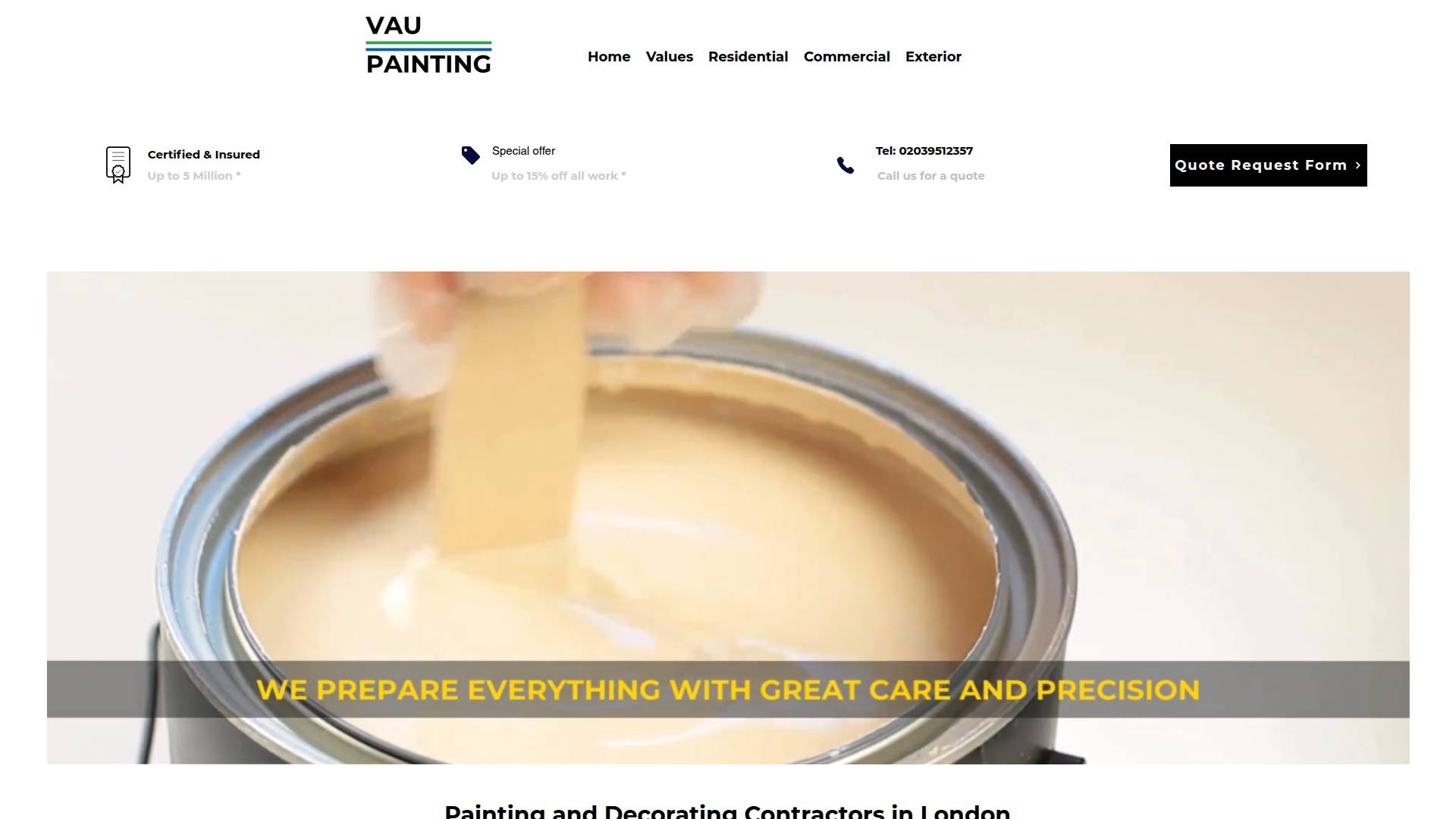 Eco-friendly orange paint being stirred for residential interior painting in Kingston