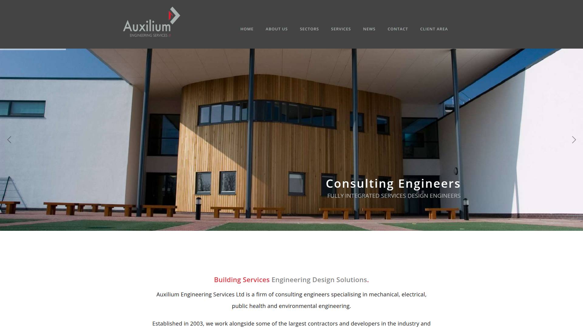 Auxilium Engineering Services Ltd. Website