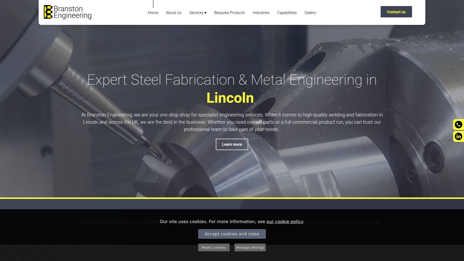 Branston Engineering Ltd Website
