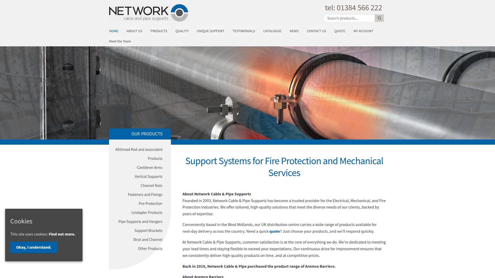Network Cable & Pipe Website