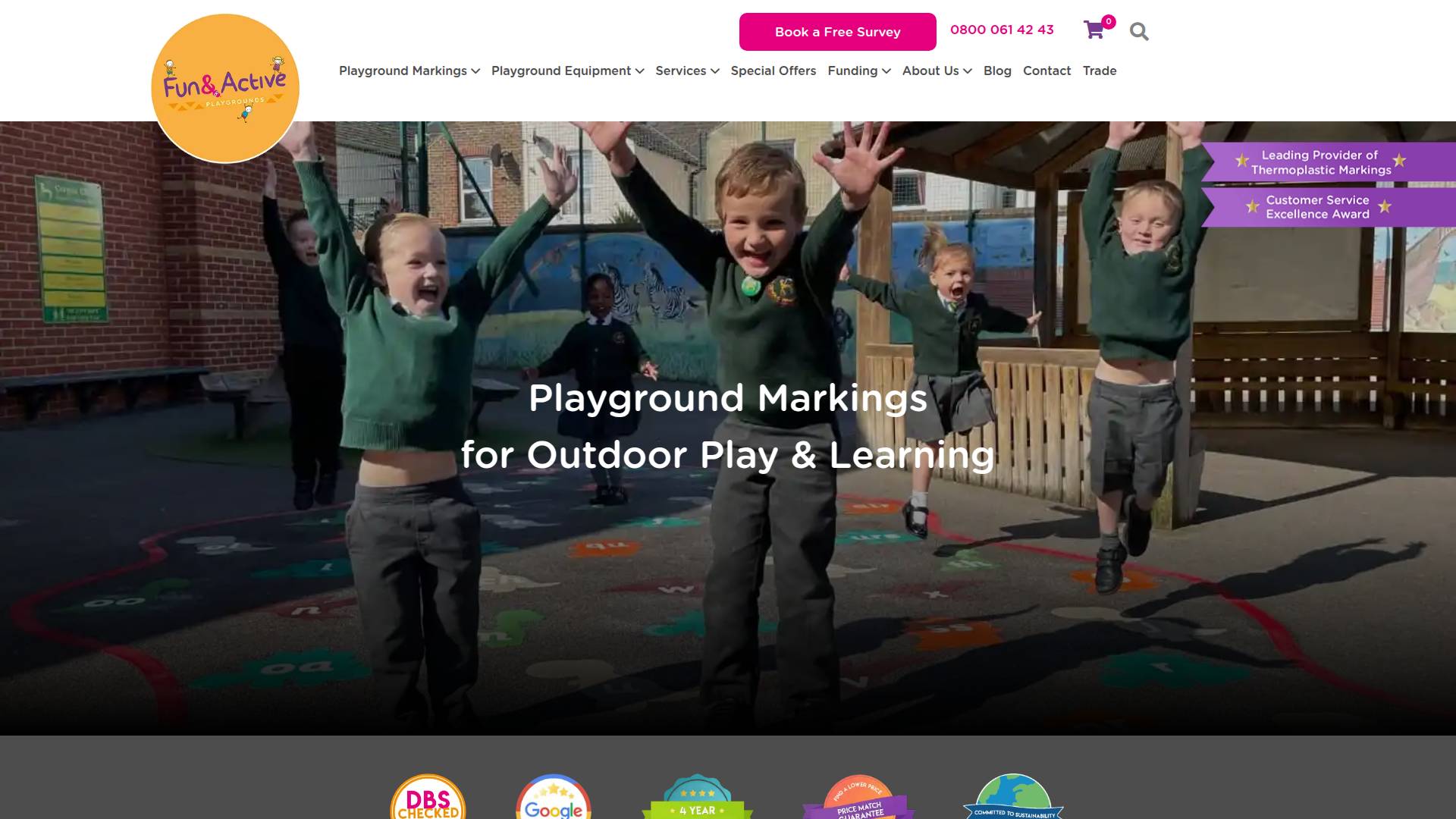 Fun & Active Playgrounds Website