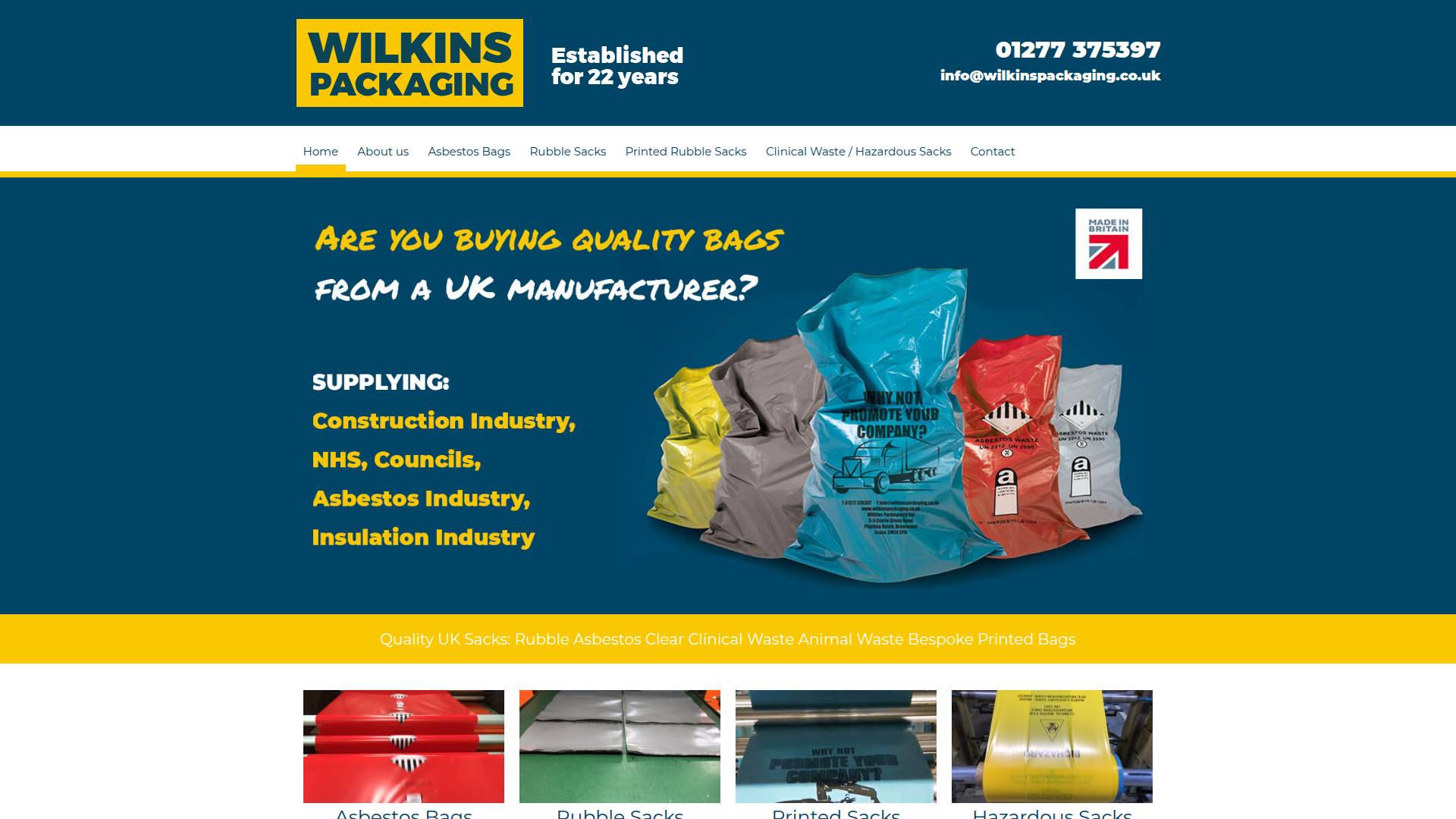 Wilkins Packaging Ltd Website