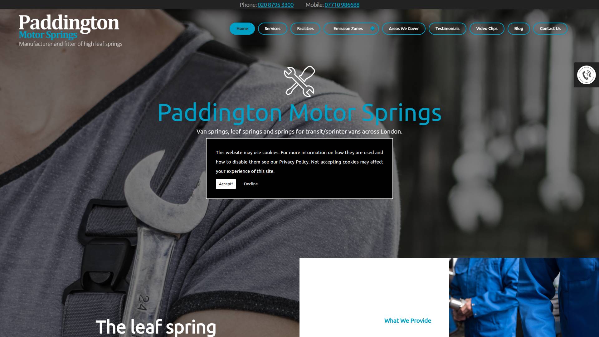 Paddington Motor Springs Website