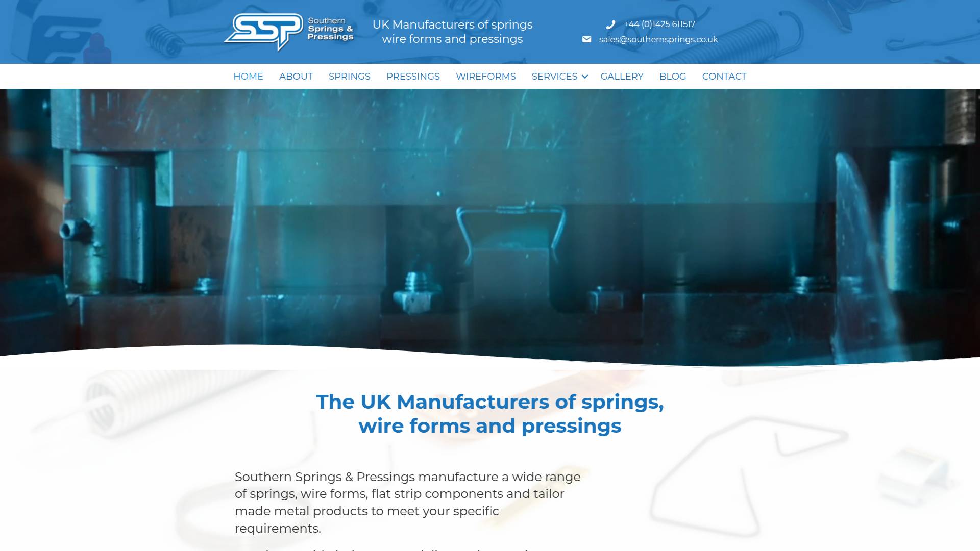 Southern Springs & Pressings Ltd Website