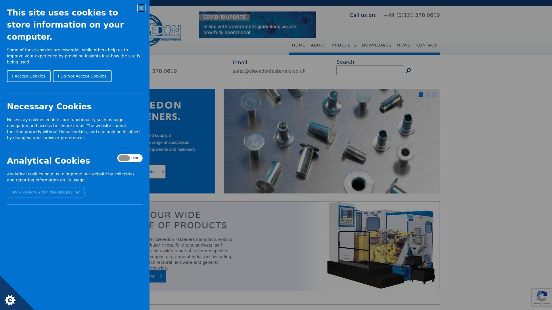 Clevedon Fasteners Ltd Website
