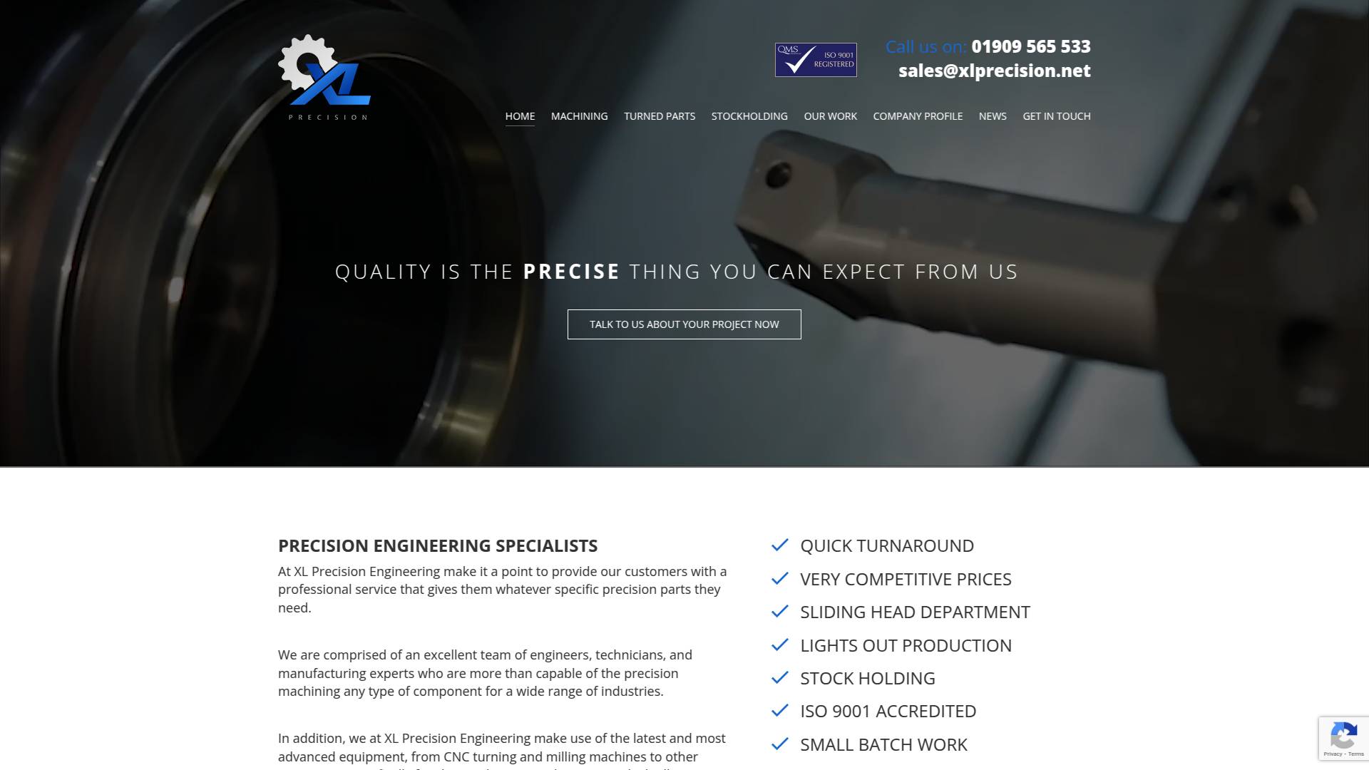 XL Precision Engineering Website