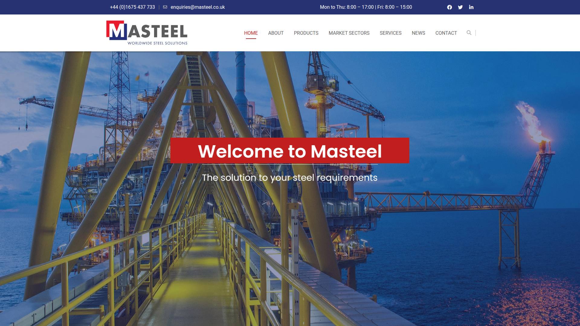 Masteel UK Ltd Website