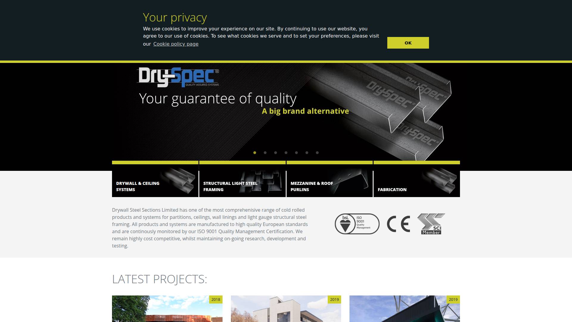 Drywall Steel Sections Ltd Website