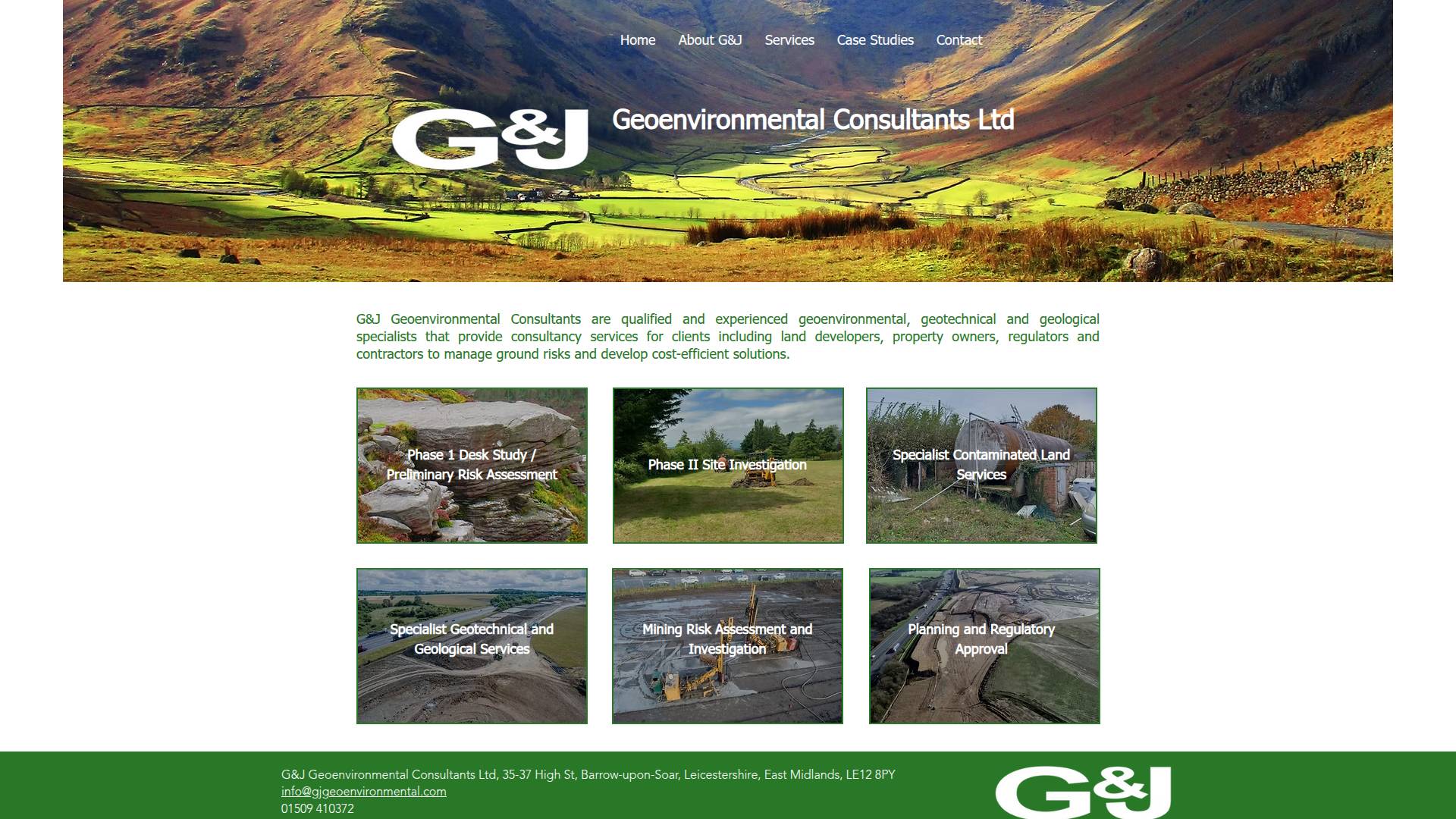 G&J Geoenvironmental Consultants Ltd Website