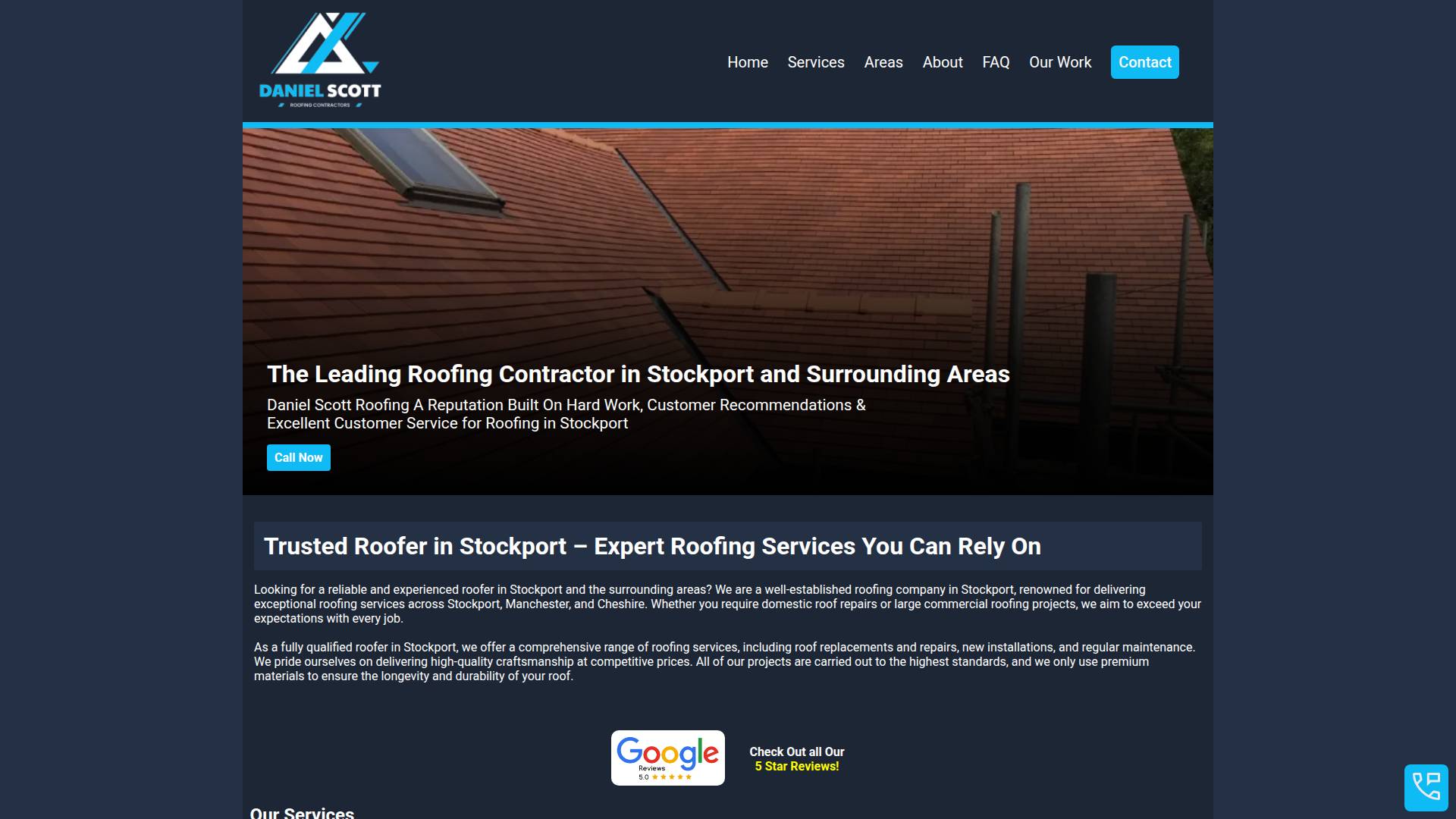 Daniel Scott Roofing Website