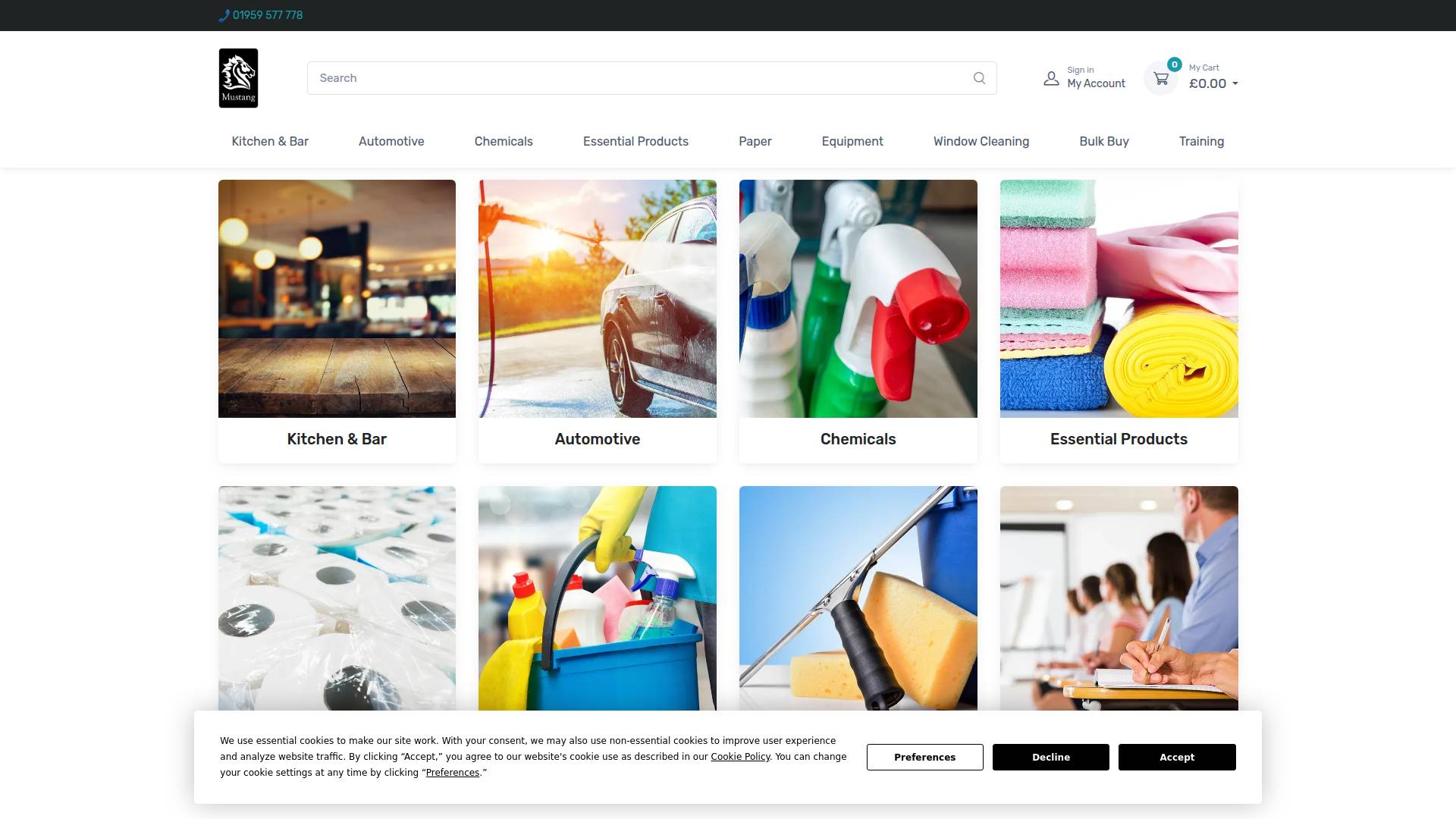 Mustang Cleaning Supplies Ltd Website